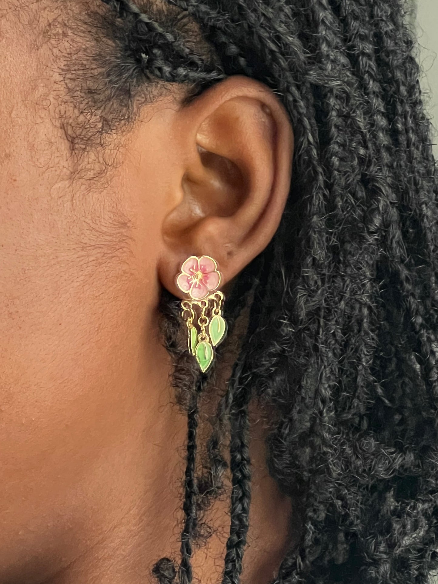 Peach Blossom 🌸 Earrings🍃