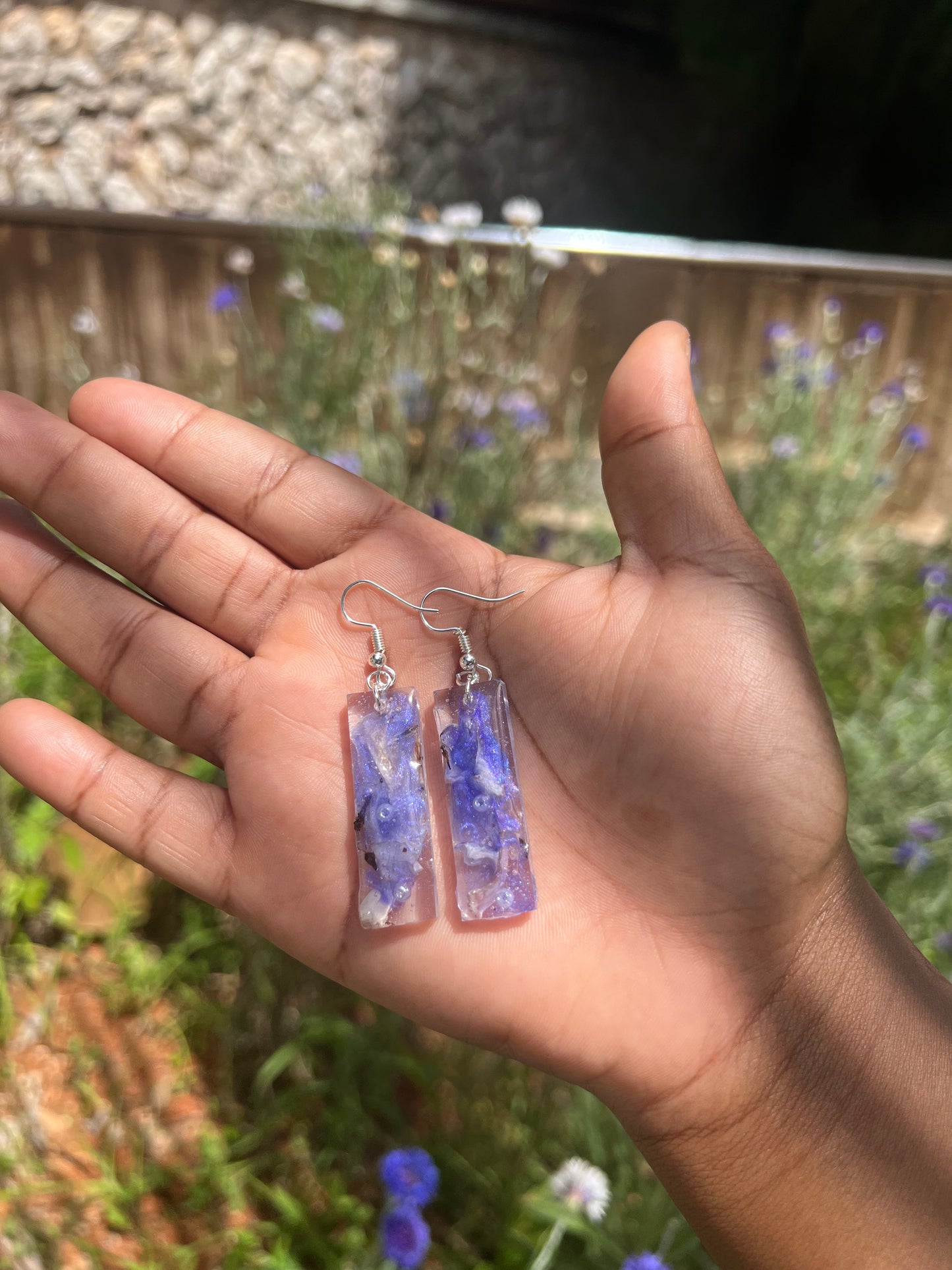 🪻Bachelors Button Earrings🪺