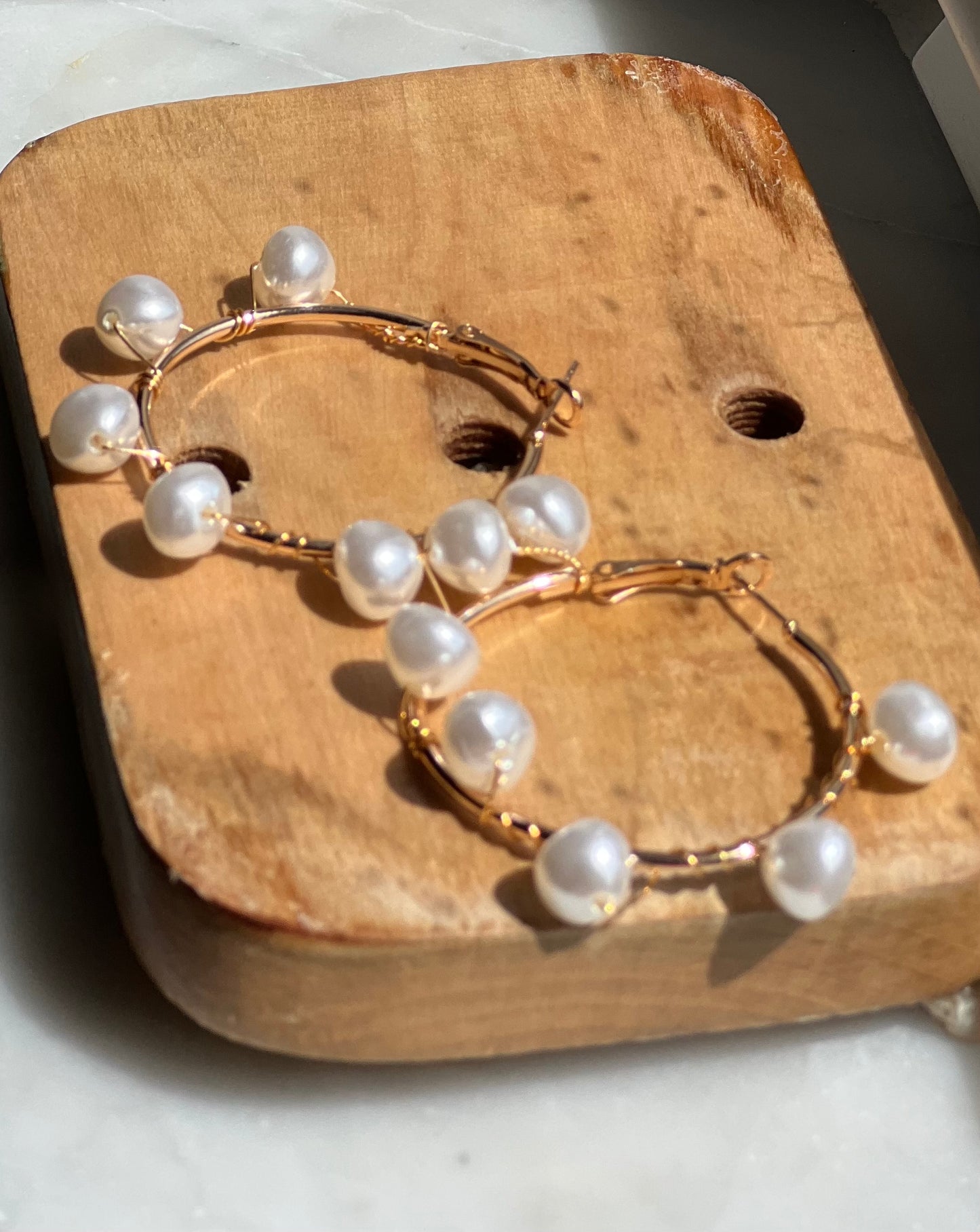 Darling Pearl Hoop Earrings🦪🫧