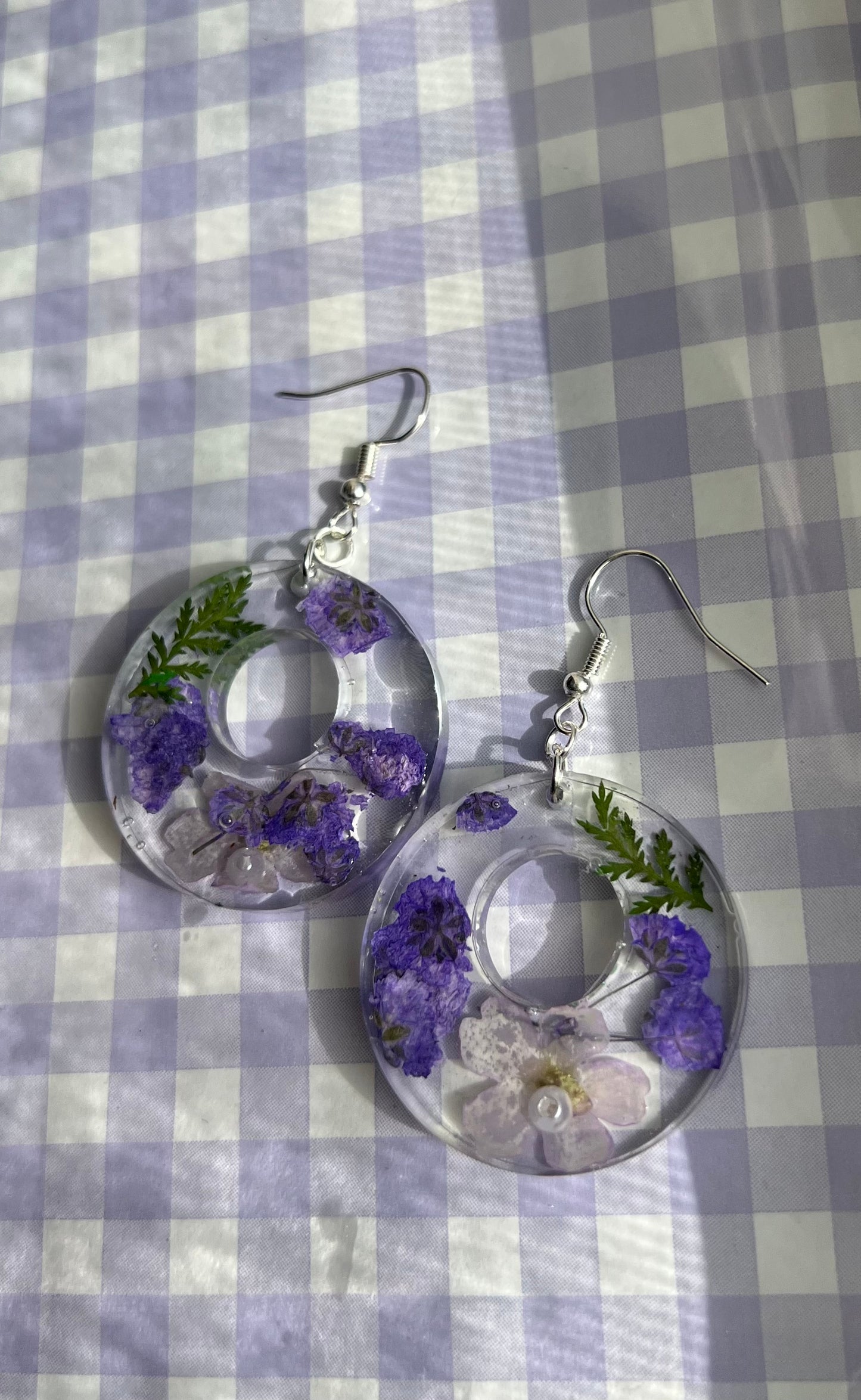 Aubrieta & Fern Earrings 🪻with pearls