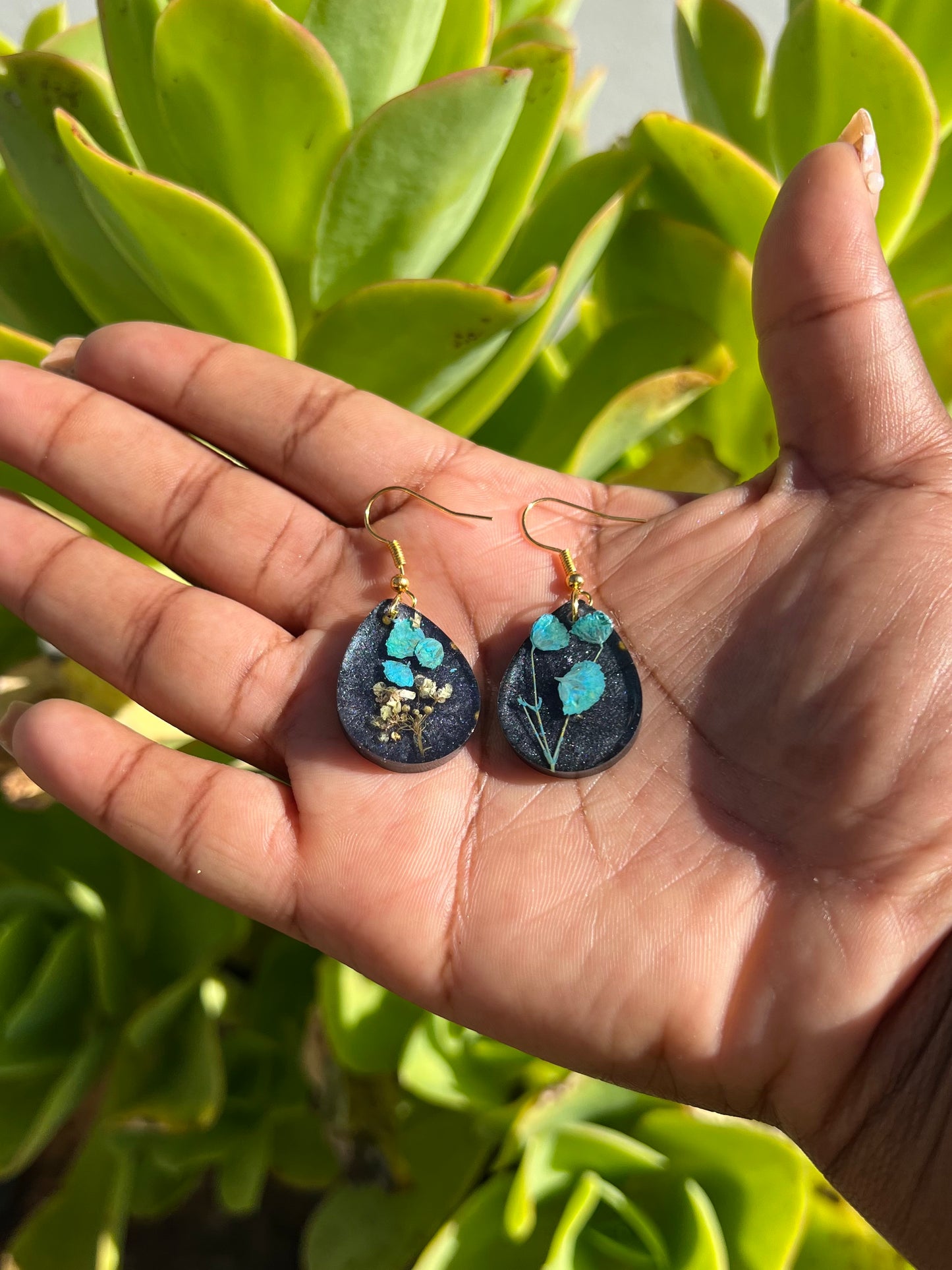Galaxy Blue Dewdrop Earrings🪐💙✨