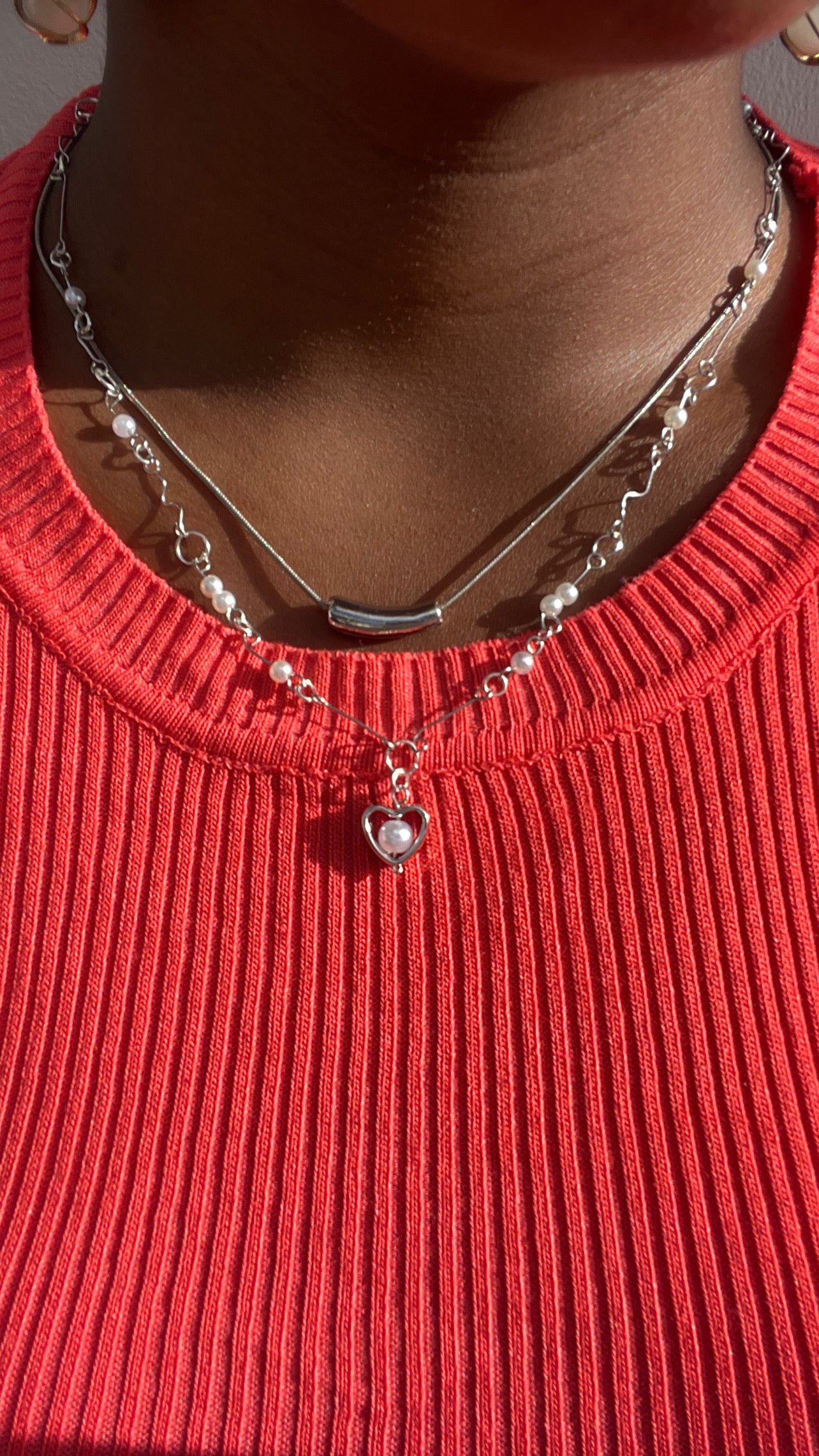 Heart Of Pearls 🦢Necklace (Gold/Silver)