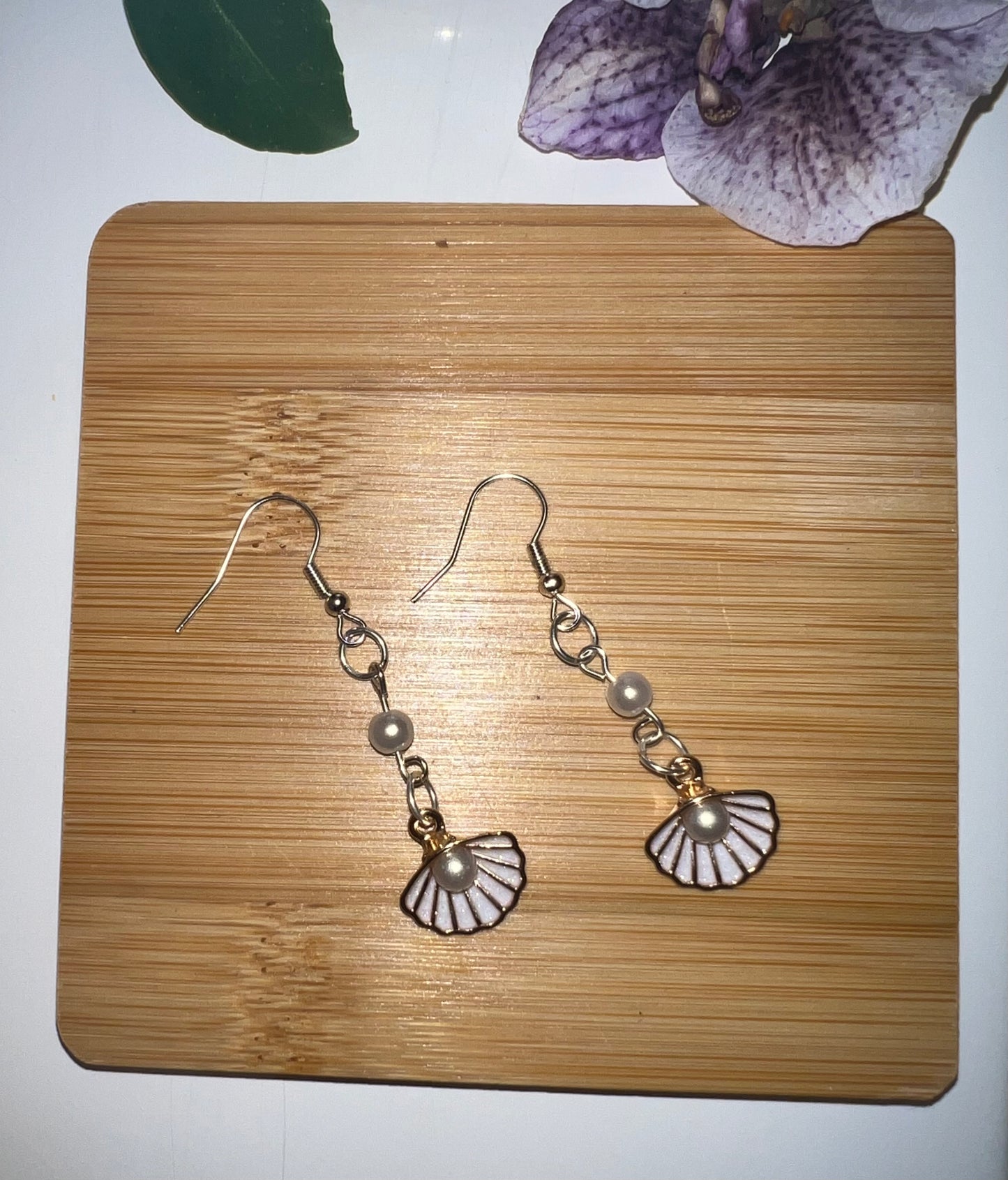 Seashell 🐚 Pearl Earrings 🪼🐠