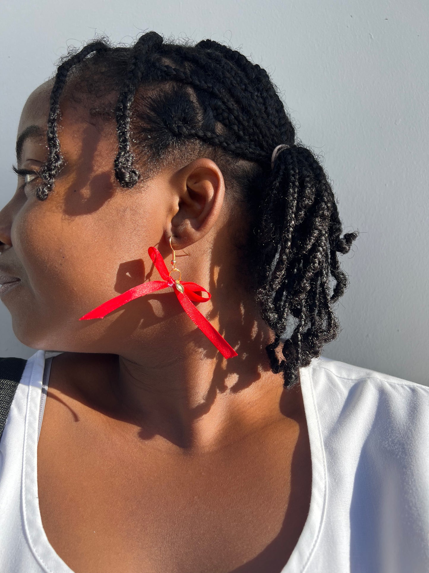 Bow-Heart Earrings♥️🧚🏽✨🎀