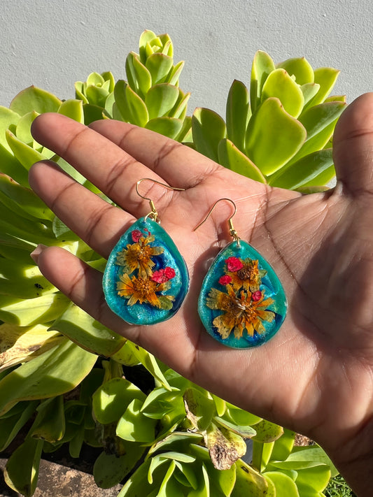 Aqua Haze Hawkbit Earrings 🧚🏽‍♀️🌿✨