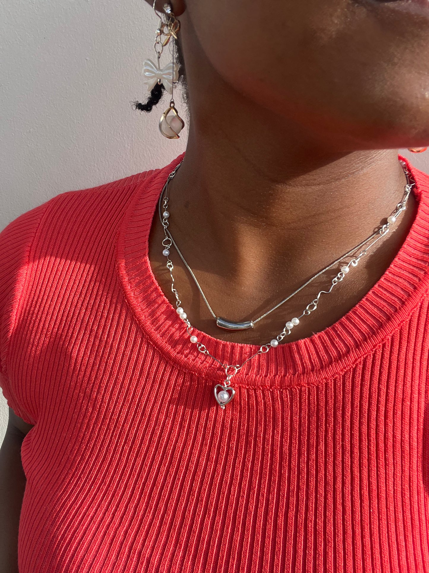 Heart Of Pearls 🦢Necklace (Gold/Silver)