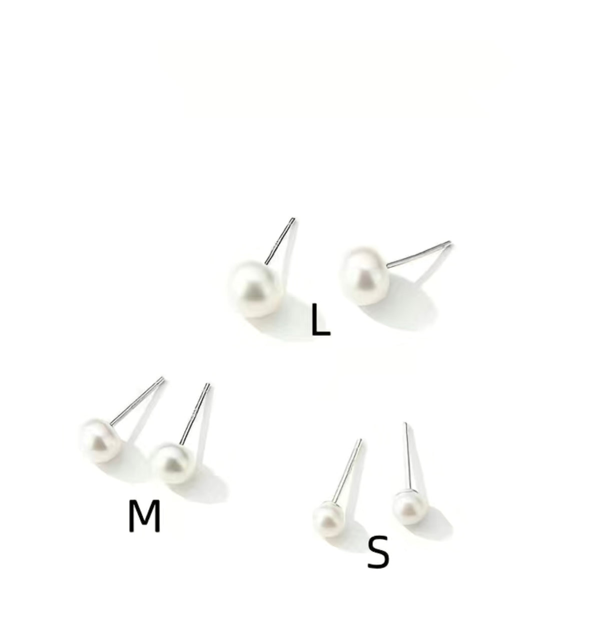 Pearl Stud Earrings🩶✨