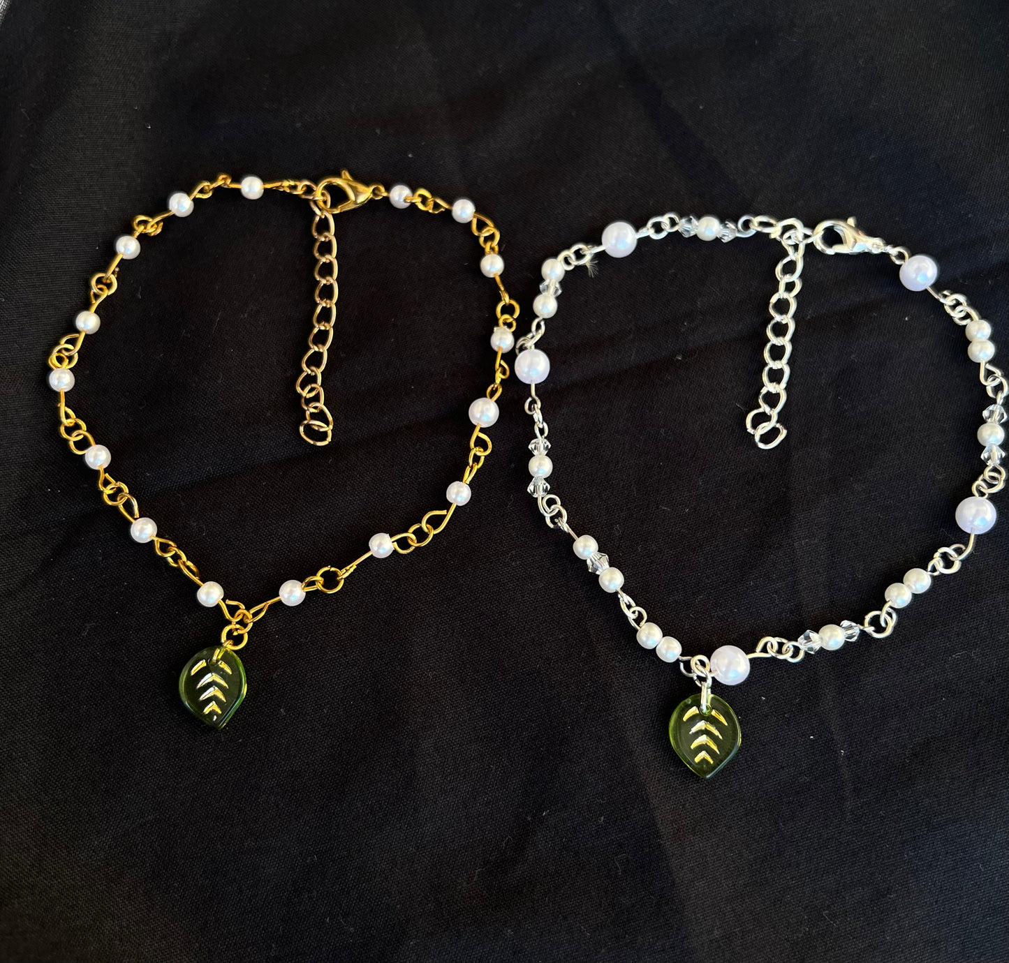 Leaflet Pearl Anklets🍃🍂