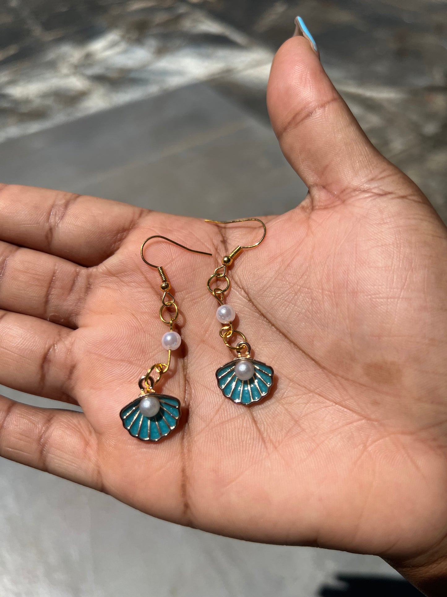 Seashell 🐚 Pearl Earrings 🪼🐠