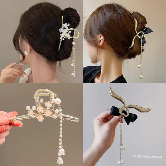 Chinese Style🪭 Metal Claw Clips (Stainless Steel)