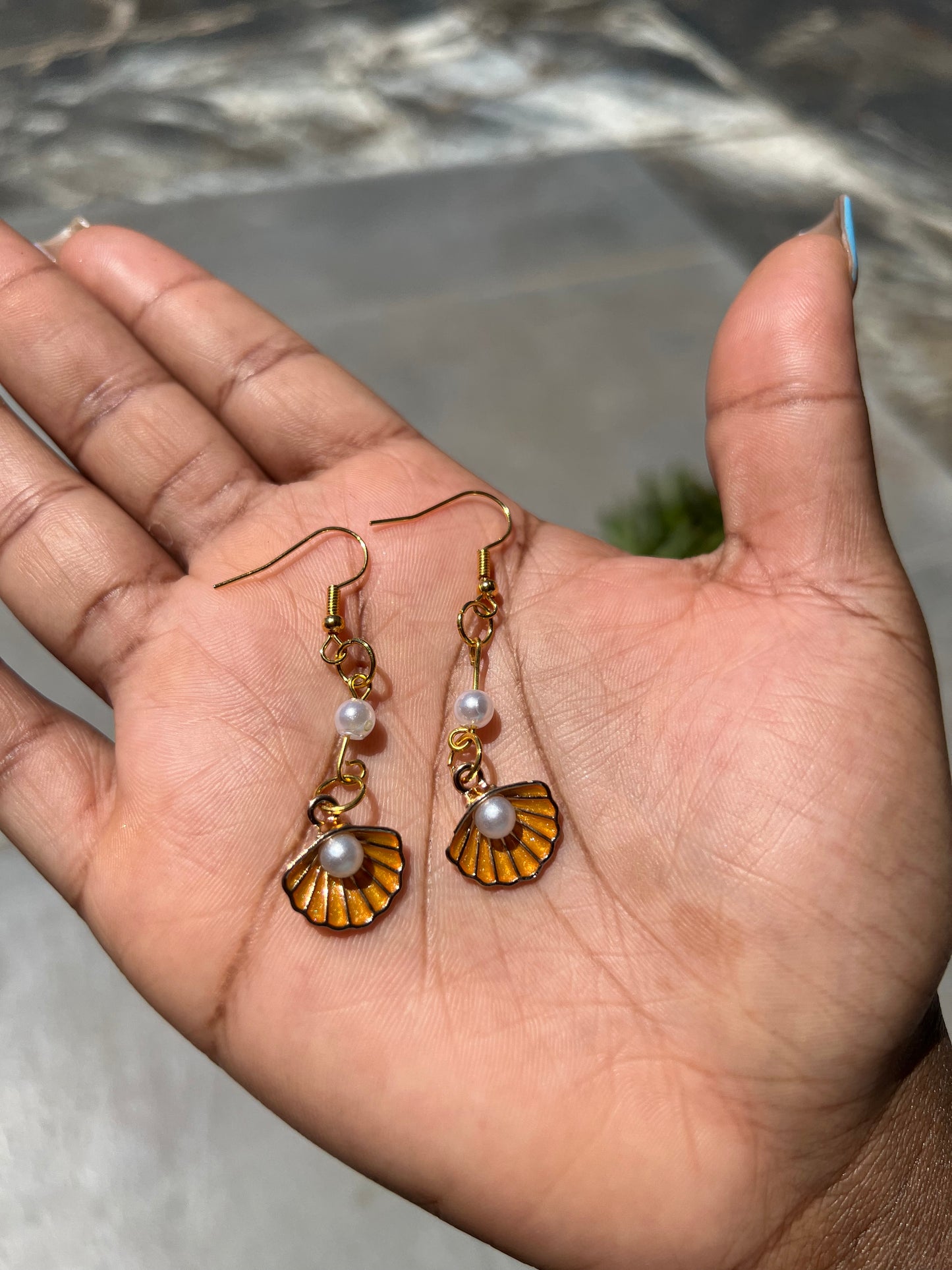 Seashell 🐚 Pearl Earrings 🪼🐠