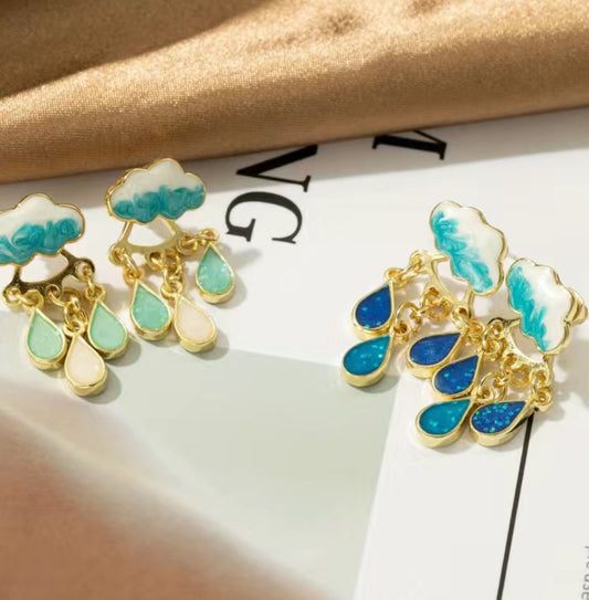 Cute Rainy Cloud Earrings🌧️