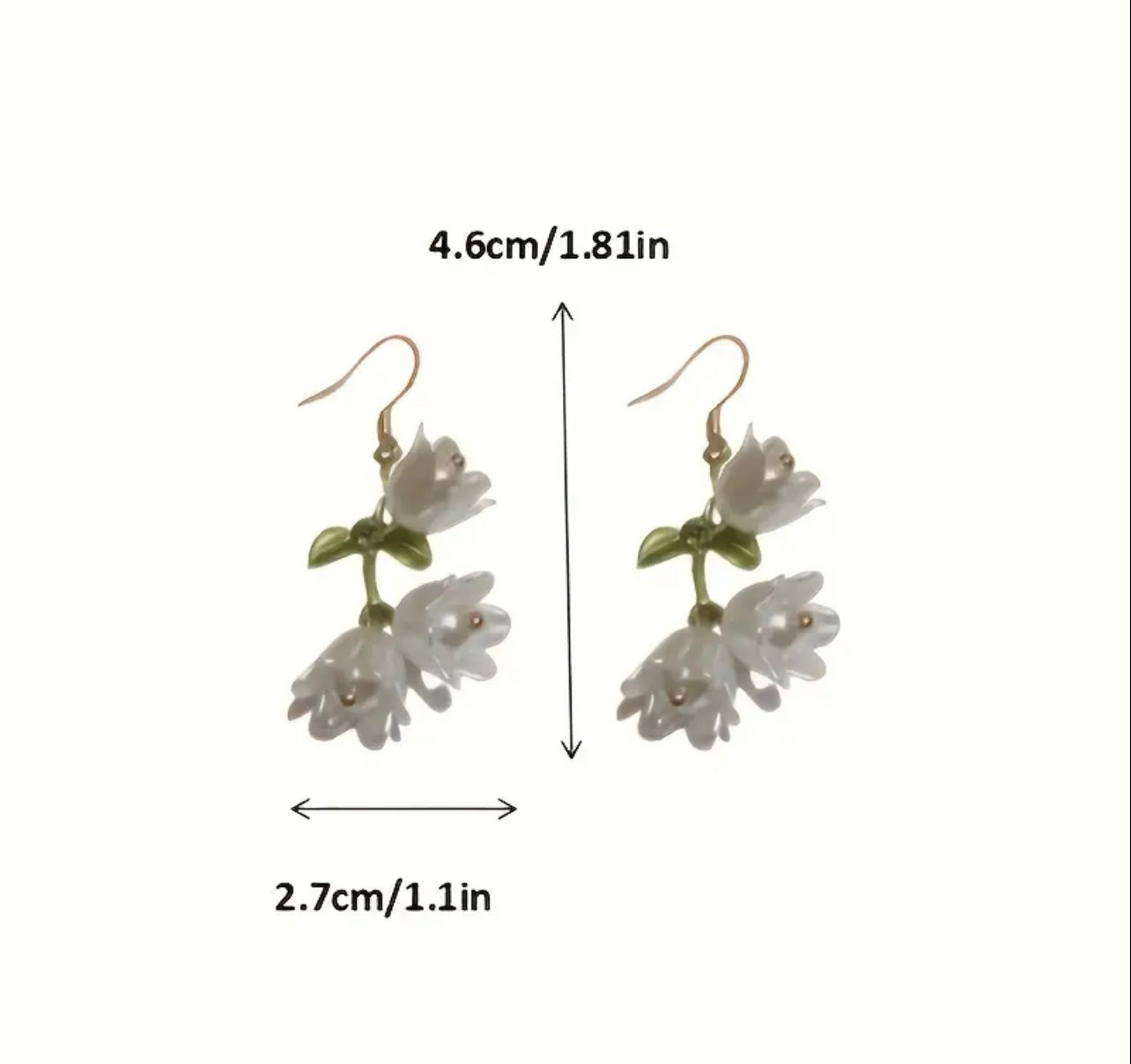 Lily Of The Valley Earrings ✨(White)