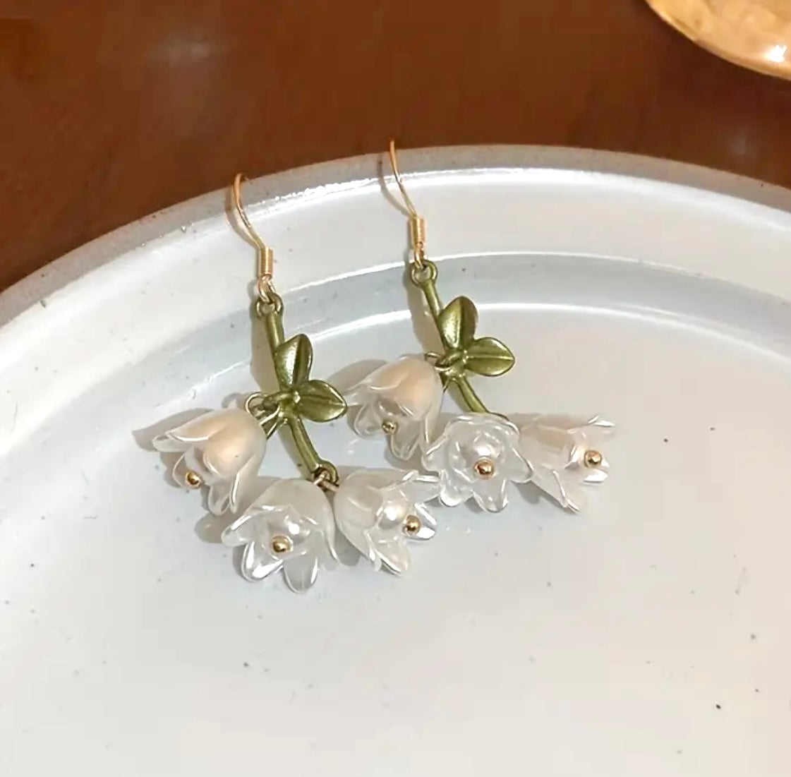 Lily Of The Valley Earrings ✨(White)