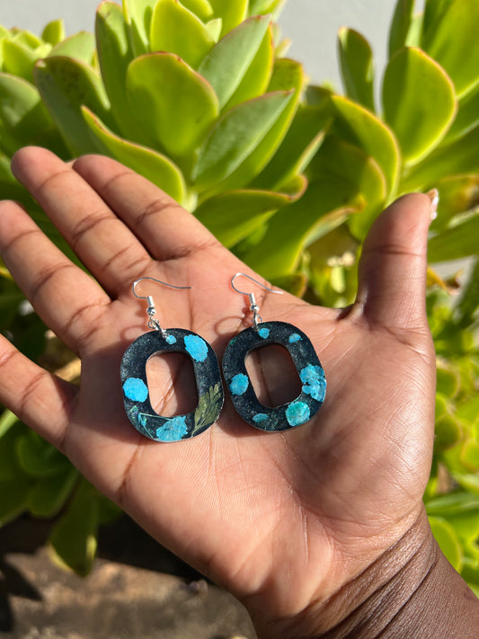 Galaxy Blue loop Earrings 🪐🩵✨