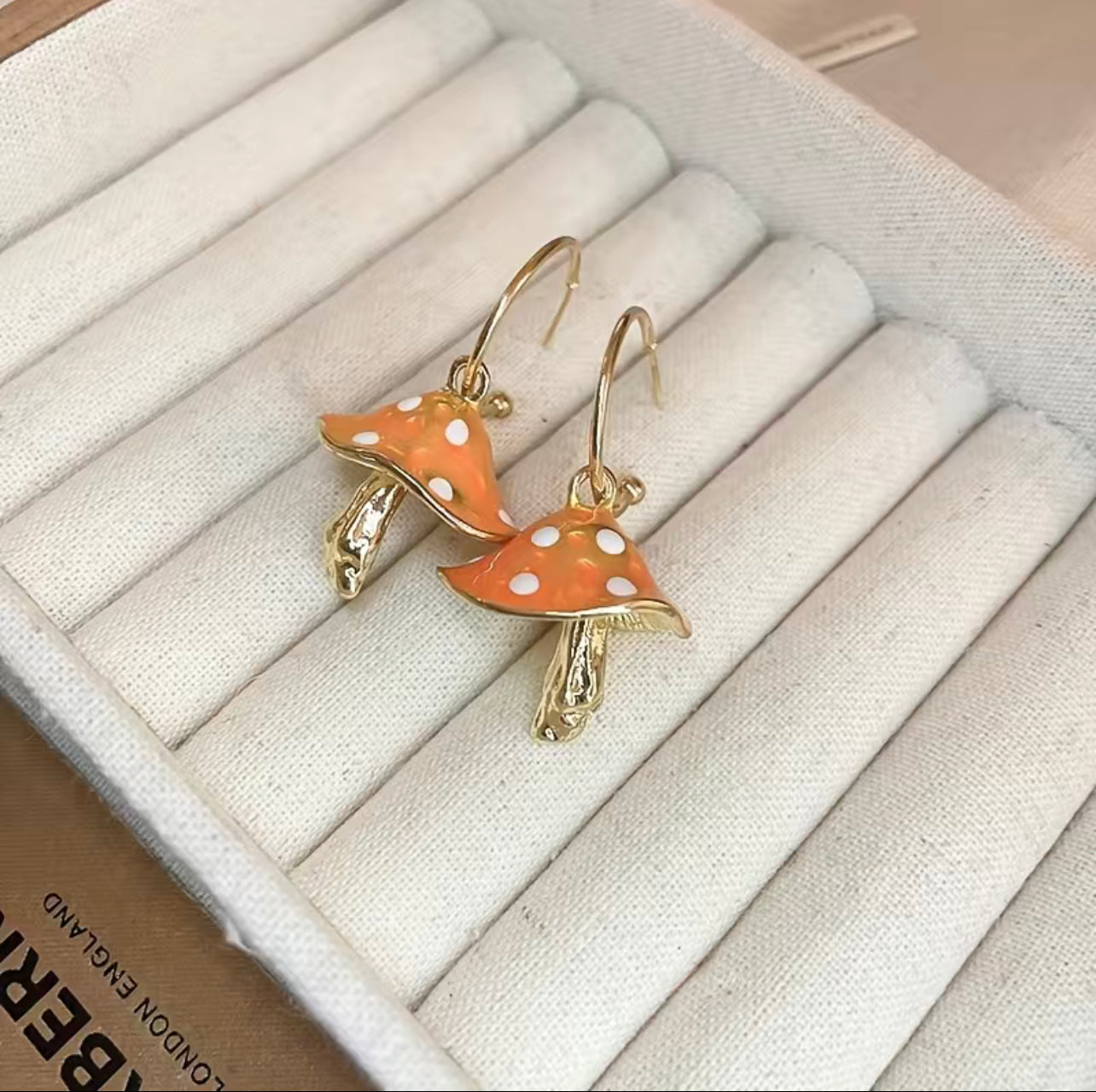 Mushroom hoop Earrings 🍄