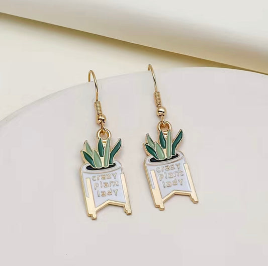 Crazy Plant Lady Earrings🌱