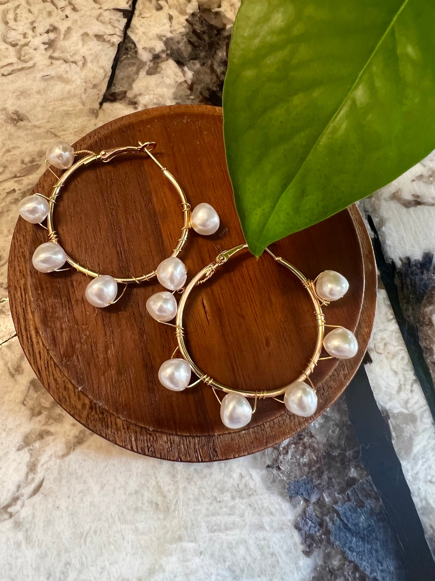 Darling Pearl Hoop Earrings🦪🫧